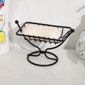 High-end <b>Light</b> Luxury Rectangle Drain Stainless Steel Soap Holder Rack Suction Cup <b>Wall</b> Mount Waterproof Modern Design for - Product Image 2