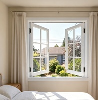 Ventanas Abatibles de PVC/UPVC Populares, Alta Eficiencia Energética, Rotura de Puente Térmico, Triple Vidrio, Insonorizadas