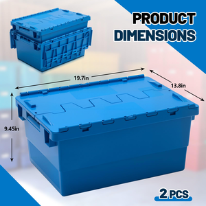 Contenedor de Almacenamiento de Plástico Apilable y Encajable con Tapa Adjunta, Personalizable con Logotipo, Colorido, para Transporte, en Venta - Product Image 2
