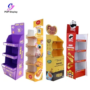 Pop Cardboard Display Custom Eco-friendly Material Pop Up Cardboard Display Shelf Paper Floor Display Corrugated Retail Stand For Light Advertising