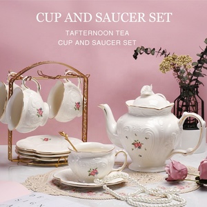 ชุดน้ำชาพอร์ซเลนลายดอกไม้ยุโรป - Product Image 2
