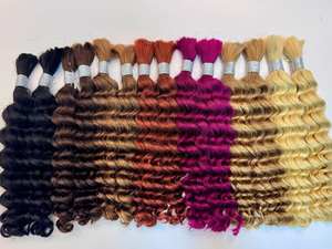 Hint 15A bakire saç derin kıvırcık vücut dalga kıvırcık saç toplu örgü için hiçbir atkı saç yığınları uzantıları tığ örgüler - Product Image 2