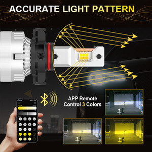Светодиодная лампа для фар Gview G18W PSX24W с управлением через приложение Bluetooth, мощностью 130 Вт, ярким лучом и возможностью выбора трех цветовых температур, 6000K - Product Image 5