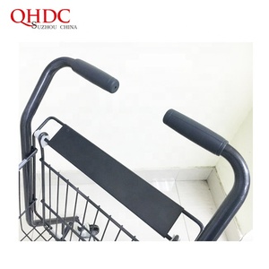 Handige Dubbellaagse Metalen Winkelwagen Ktv Mand <span class=keywords><strong>Trolley</strong></span> Eenvoudig Opvouwbaar Met Meerlaagse Kar Voor Probleemloos Winkelen - Product Image 4
