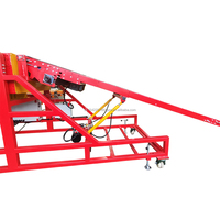 Convoyeur portable à 3 sections pour le chargement et le déchargement de sacs de 50kg Convoyeur de chargement de camion Châssis haut sans plate-forme de quai