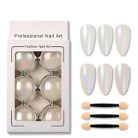 Poudre chromée pour ongles, art des ongles, poudre miroir Aurora