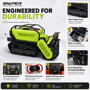 Nuevo Modelo 2026 Desbrozadora de Cuchillas con Control Remoto, Motor Koop de 18hp, Ancho de Corte de 1000mm, Caja de Herramientas Integrada, Orugas Anchas, Snp-1000-hst Dual - Product Image 5