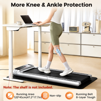 Tapis de course portable sous le bureau, pliable, antichoc, structure fine, pour exercices de fitness en intérieur