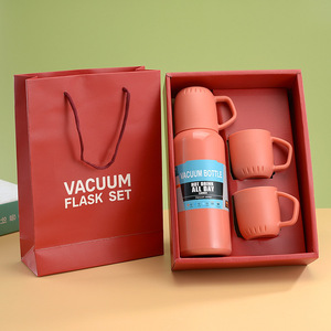 Ensemble de thermos en acier inoxydable 304 avec logo personnalisé OEM, 500 ml, bouteille isotherme à double paroi, boîte cadeau pour cadeaux d'entreprise - Product Image 1