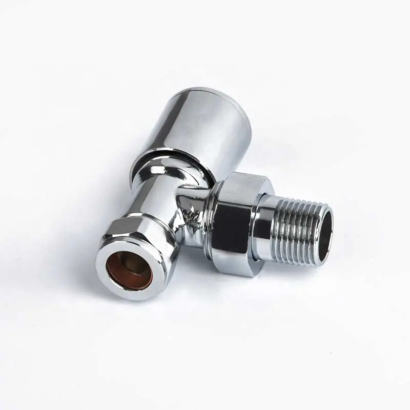 1/2"*15mm towel rail heating brass forged chrome plated polishing angle radiator valve