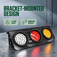 Feu arrière combiné HSSH 63 LED trois couleurs pour camion et remorque 12V 24V 10-30V
