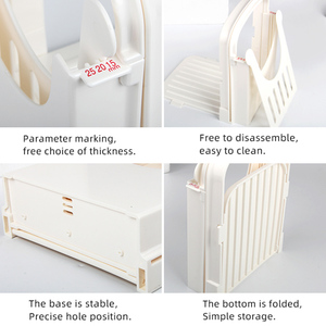 Mới bánh mì Slicer độ dày có thể điều chỉnh bánh mì nướng bánh sandwich Slicer di động có thể gập lại cắt giá cắt bánh mì nướng bánh mì công cụ nướng - Product Image 2