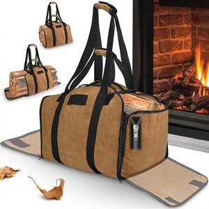 Free Sample Factory Direct's Top-quality <b>Log</b> Firewood <b>Wood</b> Carrier Bag With Handles and a Security Strap - Product Image 4