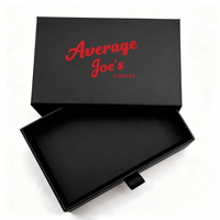 Boîte cadeau rigide en papier recyclé avec logo personnalisé, tiroir coulissant, pour colliers, boucles d'oreilles, bijoux, boîtes à bagues avec éponge, vente en gros