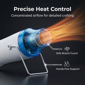 <span class=keywords><strong>Pistola</strong></span> de Calor Profesional TIMESRUI, Mini <span class=keywords><strong>Pistola</strong></span> de Aire Caliente Portátil para Tubos Termocontraíbles, Cera para Sellar y Fabricación de Jabón Artesanal - Product Image 4