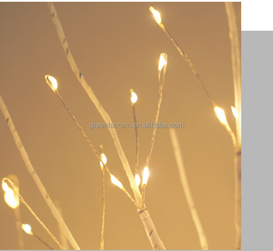 Lampe de table en plastique <span class=keywords><strong>LED</strong></span> éclairée en forme de <span class=keywords><strong>bouleau</strong></span> blanc de 55 cm, 144 <span class=keywords><strong>LED</strong></span> blanc chaud, branches artificielles, décoration intérieure de Noël - Product Image 4