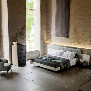 <span class=keywords><strong>Letto</strong></span> Matrimoniale King Size di Lusso Moderno in Legno Massello e Pelle, Set di Mobili Imbottiti per <span class=keywords><strong>Camera</strong></span> <span class=keywords><strong>da</strong></span> <span class=keywords><strong>Letto</strong></span> Principale, Ideale per Matrimoni - Product Image 4