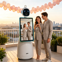 Photomaton Robotique en Libre-Service Romans Eddie Robot Roamer avec Écran Tactile 32 Pouces pour Mariages, Fêtes, Célébrations et Événements à Louer
