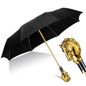 Parapluie automatique de luxe pour chevaux, modèle OEM, avec poignée en forme de tête d'animal - Product Image 4