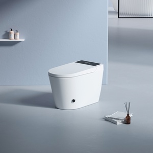 Inodoro inteligente femenino inteligente de lujo, montado en el suelo, ahorro de agua con apagado, descarga de artículos sanitarios - Product Image 2