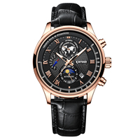 Montres squelette KINYUED, montre mécanique automatique pour homme, tourbillon, montre sport, montre décontractée, montre de bureau, montre à affichage de la lune, Relojes Hombre