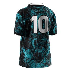 Camiseta de Fútbol con Cuello Polo de un Solo Botón, Paneles de Malla Transpirable y Logotipos Personalizados para Partidos de Liga - Product Image 6