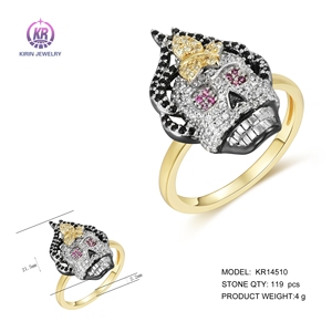 Kirin Jewelry's Custom White Gold Plated Black Rings <strong>Scary</strong> Movie Halloween All Saint's Day <strong>Mask</strong> for Weddings Classic - Product Image 3