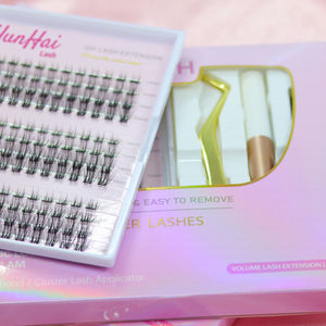 Yunhai Silk Soft Cluster Kit de pestañas individuales Caja de racimos de pestañas personalizada Kit de racimo segmentado de pestañas Diy - Product Image 3