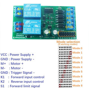 Eletechsup IO56D02 DC 12V 24V Contrôleur de moteur Relais de commande Marche avant et arrière Contrôle de limite Démarrage Arrêt Interrupteur Rideau électrique - Product Image 6