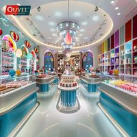 Étagères de présentation commerciales pour bonbons et confiseries, aménagements pour confiserie, comptoir à chocolat pliable pour gâteaux