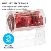 Tambour de tombola en acrylique transparent avec manivelle et boîte verrouillable pour événements festifs, collectes de fonds et promotions en magasin