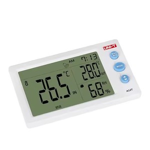 Capteur de température A12T, fonctions d'humidité et d'horloge, thermomètres numériques intérieurs et extérieurs à écran large - Product Image 3