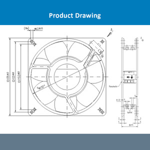 ebm-papst 5656S 135*135*38mm AC Cooling Fan Industrial <b>Control</b> Cabinet Ventilation Fan - Product Image 4