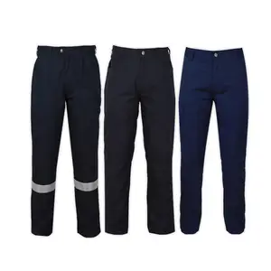 Vente en gros de pantalons 100% coton résistants au feu FRC ignifuges réfléchissants pour le travail