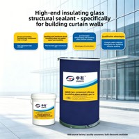 Scellant silicone bicomposant haute résistance aux intempéries pour vitrage structurel