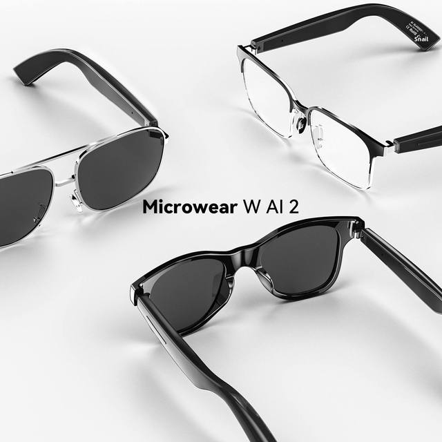 W AI 2 Smart Glasses | AI Translator for Calling Music Touch + Button Control Nano Frame Microwear 180mAh Battery