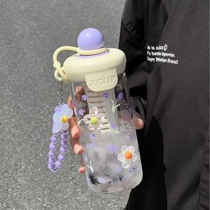 Bouteille d'eau Kecolove 720 ml avec collier, motif floral mignon, sans BPA, anti-fuite, pour enfants, idéale pour les sports <span class=keywords><strong>de</strong></span> plein air et les activités rafraîchissantes - Product Image 4