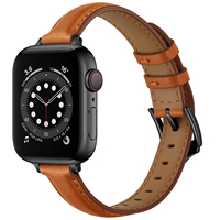 Bracelet en cuir mince pour iWatch 1/2/3 42mm 38mm pour femmes et filles, pour Apple Watch série 7 6 5 4 SE 44mm 40mm
