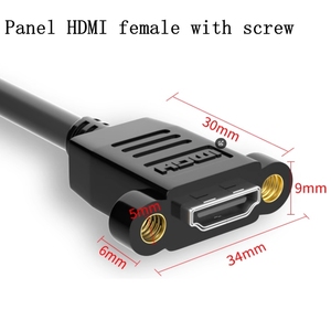 Cable de Video de Alta Velocidad de 90 Grados, Panel Hembra <span class=keywords><strong>a</strong></span> <span class=keywords><strong>Mini</strong></span> Macho, 1.4v 2.0v 4K 30Hz/60Hz, Cable de PVC con Tornillo para Micrófono de Computadora - Product Image 2