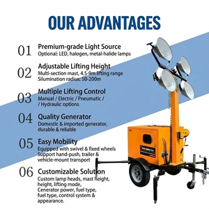 Générateur de lumière de chantier 5KW AC220V avec LED pour l'alimentation d'urgence et l'exploitation minière - Product Image 2