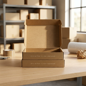 Kraft Paper Mailer Box Rectangle Recyclable Hot Stamping Gift Craft Packaging - Product Image 1