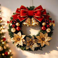 Guirlande de lettres en bois Joyeux Noël, ornement suspendu pour la porte d'entrée et la fenêtre de la maison, décoration d'ambiance de Noël