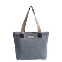 Sac fourre-tout élégant d'inspiration coréenne en toile, polyvalent, décontracté, pour le shopping et les activités de plein air, grande capacité, pour femmes