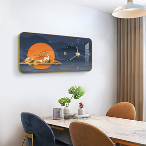 Reloj <span class=keywords><strong>de</strong></span> Pared Decorativo para el Hogar, Moderno, con Diseño <span class=keywords><strong>de</strong></span> <span class=keywords><strong>Animales</strong></span> y Paisajes, Impresión <span class=keywords><strong>de</strong></span> Lujo en Lienzo, Marco <span class=keywords><strong>de</strong></span> Porcelana <span class=keywords><strong>de</strong></span> Cristal, Arte <span class=keywords><strong>de</strong></span> Pared - Product Image 6