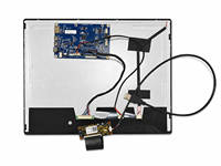 Module d'éclairage LED latéral IPS de 15 pouces avec résolution 1024x768, luminosité de 350 nits, interface pour écran tactile HMI LCD