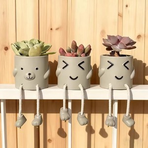 Pot de fleurs multi-feuilles Eskimo Doll, objet décoratif pour plantes en pot créatives, décoration de bureau à domicile - Product Image 3