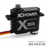 XQ POWER S1009D 9g Servo numérique sans noyau étanche 3KG Micro servo à couple élevé Boîtier tout aluminium Avion RC 6V-7.4V
