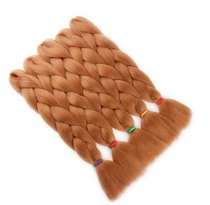 <span class=keywords><strong>Trenzas</strong></span> <span class=keywords><strong>Africanas</strong></span> Grandes de Alta Temperatura, Dreads de Doble Trama de 24 Pulgadas, Peluca Trenzada Monocromática, Cabello Trenzado Jumbo - Product Image 3