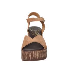 Ariel Women's Wedge Sandal Leather 38 8.5 Cm Heel <b>Height</b> - Product Image 3