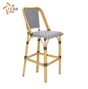 Tabouret haut de jardin tissé <span class=keywords><strong>parisien</strong></span> Salle à manger en plein air Restaurant Meubles Tabouret Chaises de <span class=keywords><strong>bar</strong></span> hautes - Product Image 1